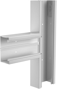 T-Stück 70x130mm Polyvinylchlorid lichtgrau