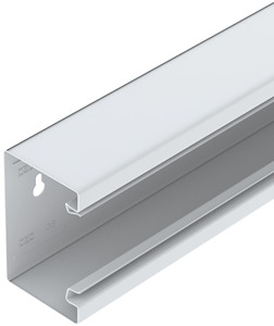 Geräteeinbaukanal Stahl 70x110mm reinweiß symmetrisch t=70mm