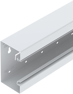 Geräteeinbaukanal Stahl 70x130mm reinweiss symmetrisch