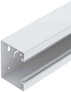 Geräteeinbaukanal Stahl 90x130mm reinweiss symmetrisch