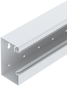 Geräteeinbaukanal Stahl 70x170mm reinweiss asymmetrisch