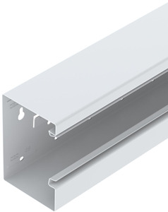 Geräteeinbaukanal Stahl 90x130mm reinweiss asymmetrisch