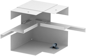 Inneneck vereinfacht reinweiss asymmetrisch f. t=90mm