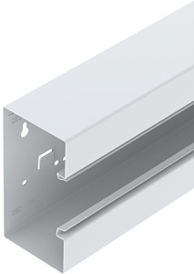 Geräteeinbaukanal Stahl 90x170mm reinweiss symmetrisch