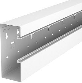 Geräteeinbaukanal Stahl 70x170mm reinweiss asymmetrisch