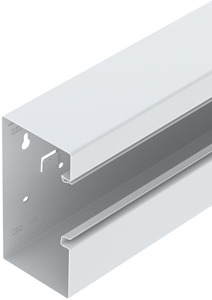 Geräteeinbaukanal Stahl 90x170mm reinweiss asymmetrisch