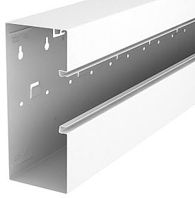 Geräteeinbaukanal Stahl 90x210mm reinweiss asymmetrisch