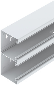 Geräteeinbaukanal Stahl 90x210mm reinweiß symmetrisch 77mm/77mm