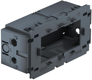 Geräteeinbaudose 2-fach für Modul 45 eisengrau Polyamid