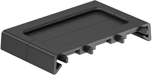Bürstenauslass für 80er Systemöffnung 48x77x12mm, PA/GF, schwarz