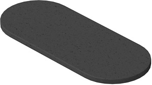 Gummiunterlage 145x64mm für Installationssäule schwarz