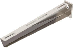 Wand- und Stielausleger mit angesch weißter Kopfplatte B410mm, A2, 1.4301, 2
