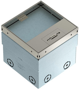 Bodensteckdose unbestückt 140x140x110, A2