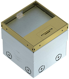 Bodensteckdose unbestückt 140x140x110, CuZn