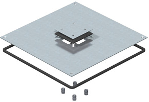 Montagedeckel 383x383mm für Telitank bandverzinkt