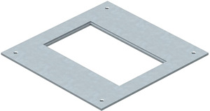 Montagedeckel 250-2/3 282x282x4mm für GES2 Stahl FS