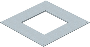 Montagedeckel 350-2/3 383x383x4mm für GES4 Stahl FS