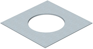 Montagedeckel 383x383mm bandverzinkt für Einbaueinheit R4
