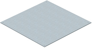Blinddeckel 383x383mm für UZD350-2/3 Stahl FS