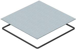 Blinddeckel 282x282mm UZD250-2/3 für Nasspflege Stahl FS