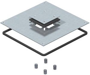 Montagedeckel 250-3 282x282x4mm für Telitank Stahl FS