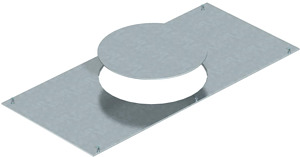 Montagedeckel für Geräteeinsatz GES R9 400x600x4, St, FS