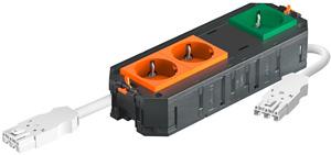 Universalträger Connect WINSTA VDE, 2fach orange, 1fach grün 208x76x45, PA