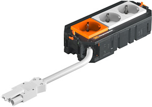 Universalträger Connect GST18 VDE, 2fach weiß, 1fach orange 165x76x45