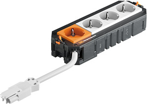 Universalträger Connect GST18 VDE, 3f. weiß, 1f. orange, ÜSM 208x76x45