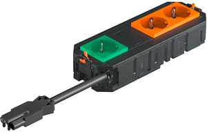 Universalträger Connect GST18 VDE, 2fach orange, 1fach grün 208x76x45