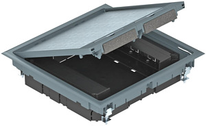 Geräteeinsatz f. H=55mm PA quadratisch eisengrau