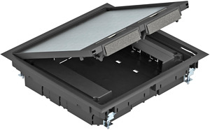 Geräteeinsatz f. H=55mm quadratisch graphitschwarz