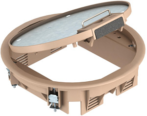 Geräteeinsatz Universal UFS rund für 4 Geräte Klappd. beige