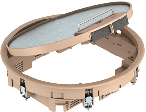 Geräteeinsatz Universal rund UFS in Kanalsysteme 7 Geräte beige