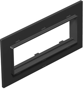 Schuko-Abdeckplatte 3-fach f. Telitank graphitschwarz Längss.