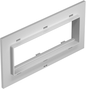 Schuko-Abdeckplatte 3-fach f. Telitank lichtgrau Längsseite