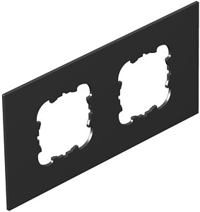 Abdeckplatte 2x1-fach f. Telitank graphitschw. Längsseite