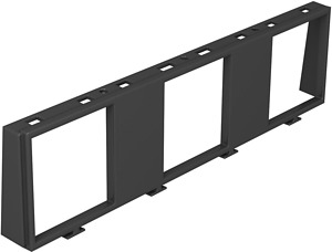 Einbaurahmen 184x48mm schwarz für 3x1 Modul 45