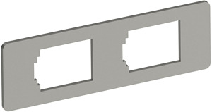 Montageplatte 77x24x1,5mm Edelstahl mit 2x Lochbild Typ B