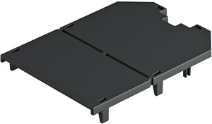 Abdeckplatte für UT4, blind 104x76x 2, PA, graphitschwarz, RAL 9011