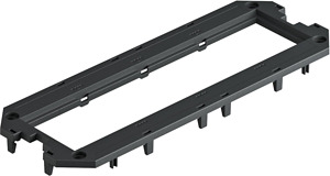 Abdeckplatte für UT4, 4 Modul45 208 x76x4, PA, graphitschwarz, RAL 9011