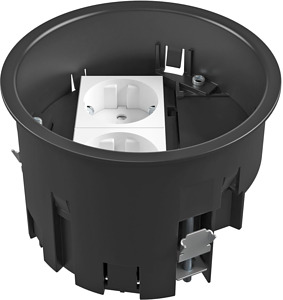 Montageträger für GES R2 mit 2fach VDE, PA, graphitschwarz, RAL 9011