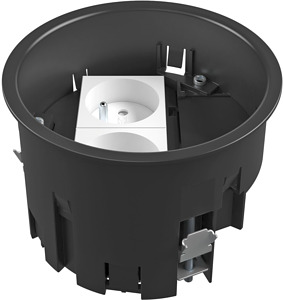 Montageträger für GES R2 mit 2fach NF, PA, graphitschwarz, RAL 9011