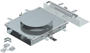 Anbaueinheit GES9R 40+30mm OKA-W rund 400x305mm Stahl FS