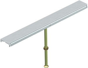 Deckelstossunterstützung 400mm OKA-W Kanalhöhe 100+50mm Stahl FS