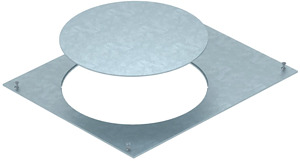 Montagedeckel für Geräteeinsatz GES R9 400x500x4, St, FS