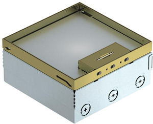 Bodentank komplett 3fach VDE-Steckdose, CuZn