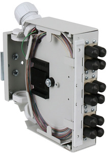 LWL Hutschienenspleißverteiler R EGplus 6xST Duplex OM4