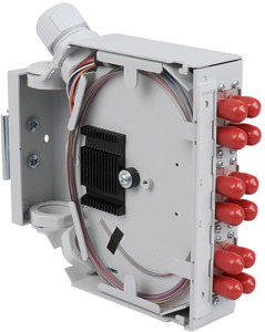 LWL Hutschienenspleißverteiler R EGplus 6xST Duplex OS2