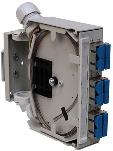 LWL Hutschienenspleißverteiler R EGplus 6xSC Duplex OM4